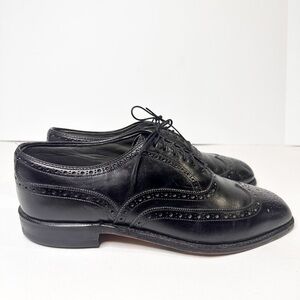 Rare‎ Classics by Footjoy Mens Sz 9  Black Wingtip Oxford Spikeless Golf Shoes